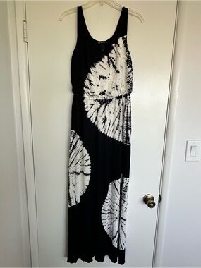 INC Black & White Maxi Dress